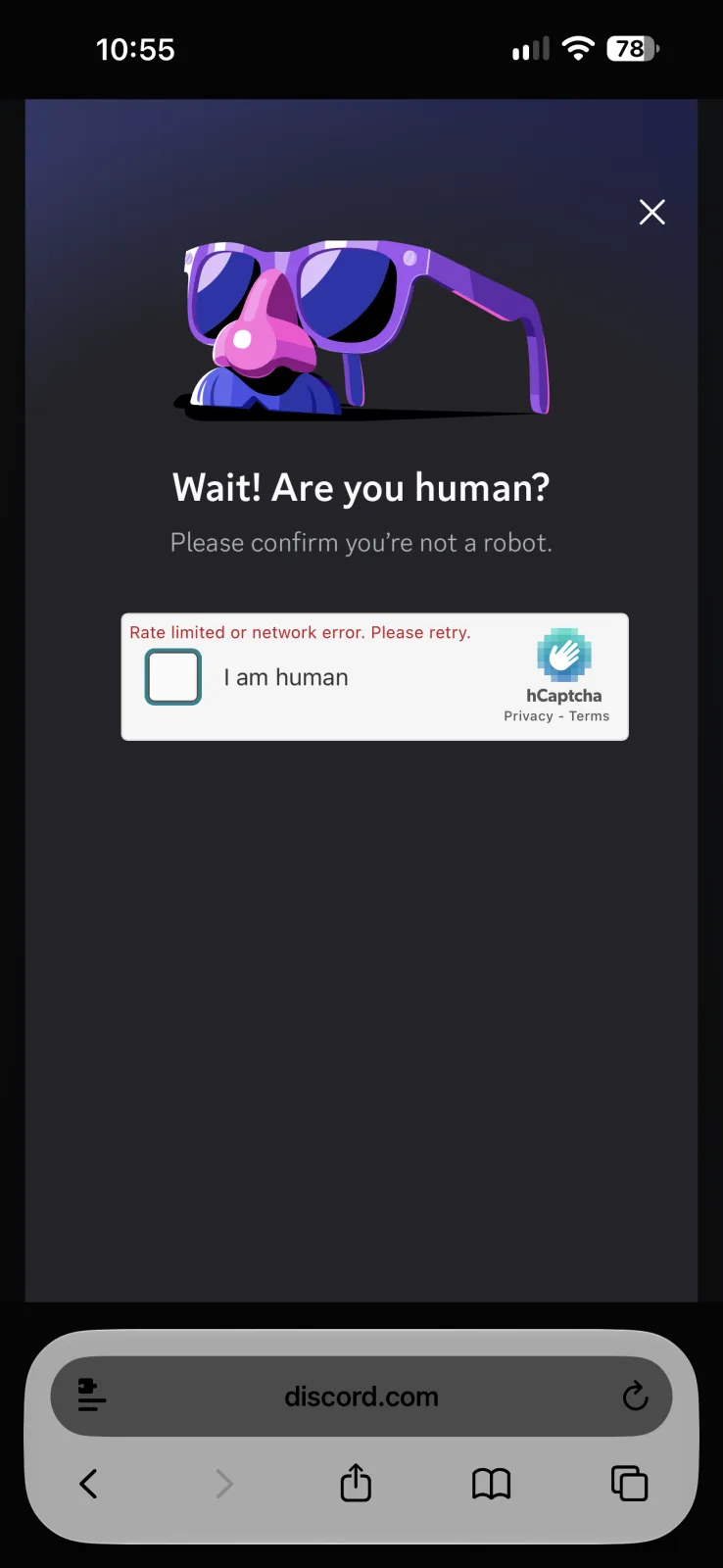 humans are rate limited on Discord’s web app