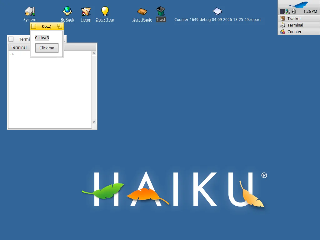 Example counter app